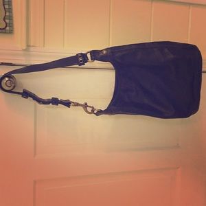 Coach Signature Collection black leather handbag